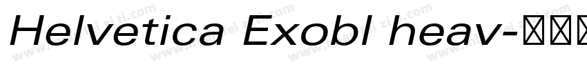 Helvetica Exobl heav字体转换